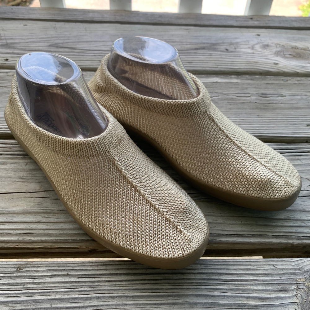 Arcopedico Sec V Slip On Flats Beige Nylon Knit Lightweight EU 40 US 9 Vegan